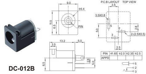 【厂家供应DC电源座 DC-012B康旭工厂直销DC座】价格,厂家,图片,其他插座,乐清市康旭电子-